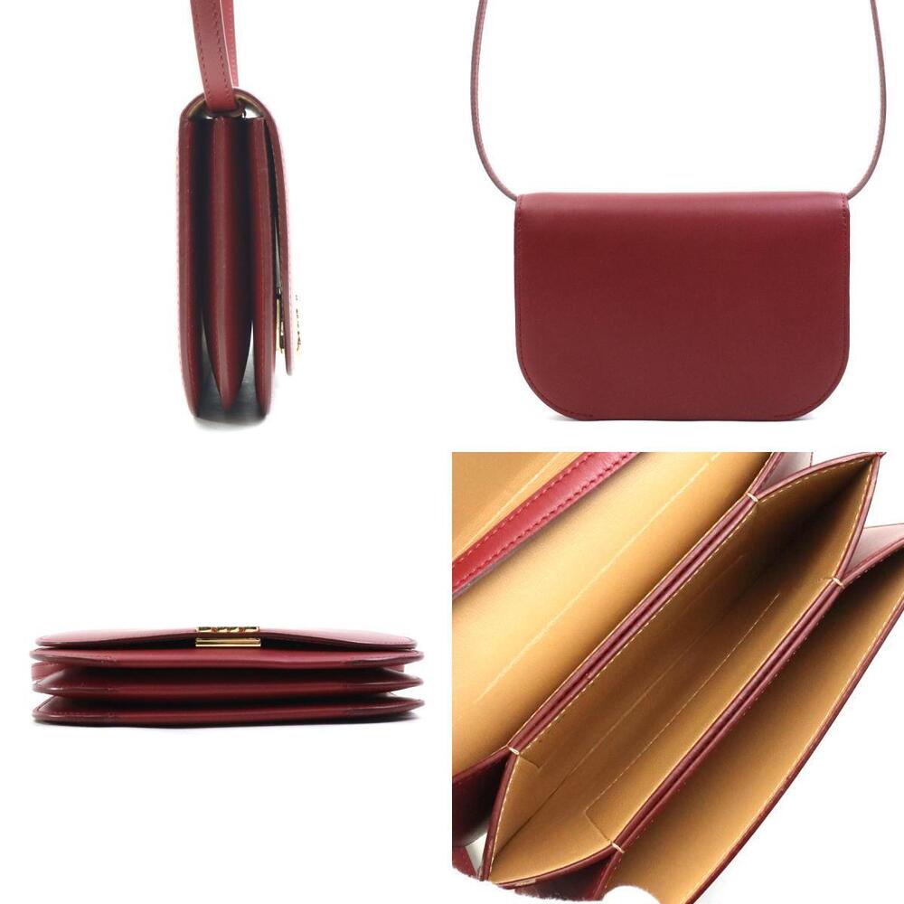 Loewe Goya Leather Bag Red Shoulder